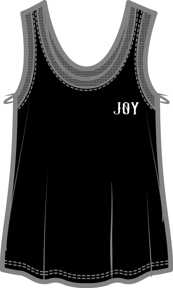 Nikki "Joy" Boxy Scoop Tank | Black