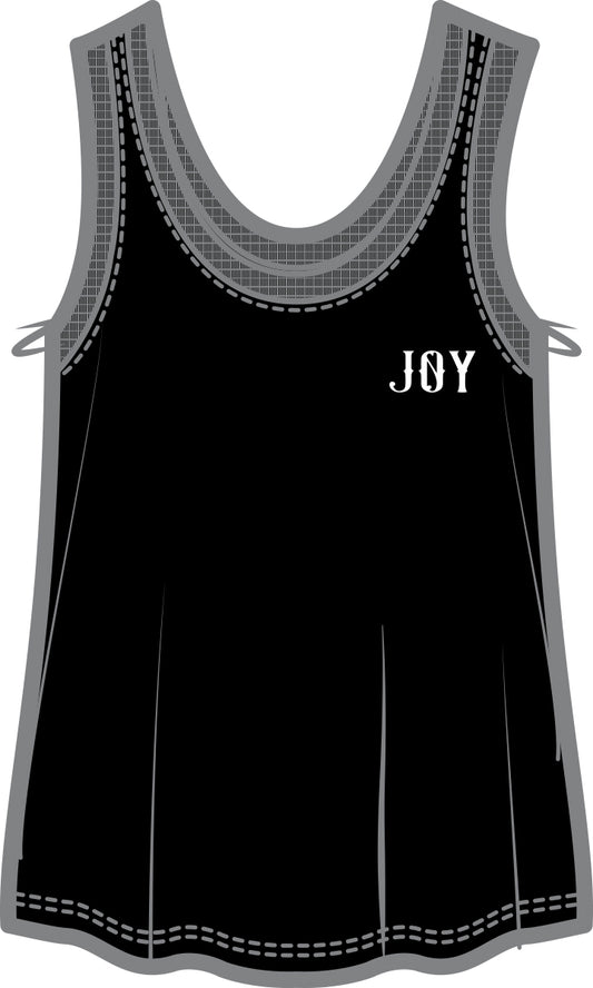 Nikki "Joy" Boxy Scoop Tank | Black