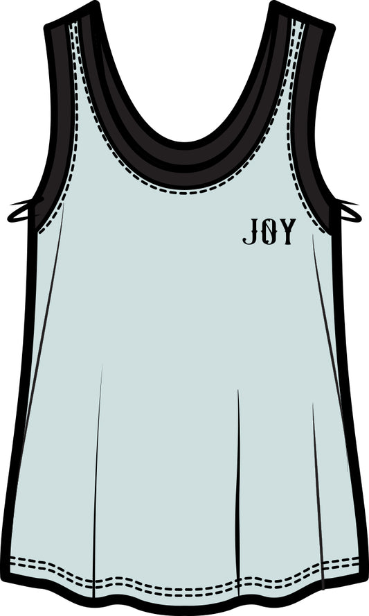 Nikki "Joy" Boxy Scoop Tank | Dew Drop