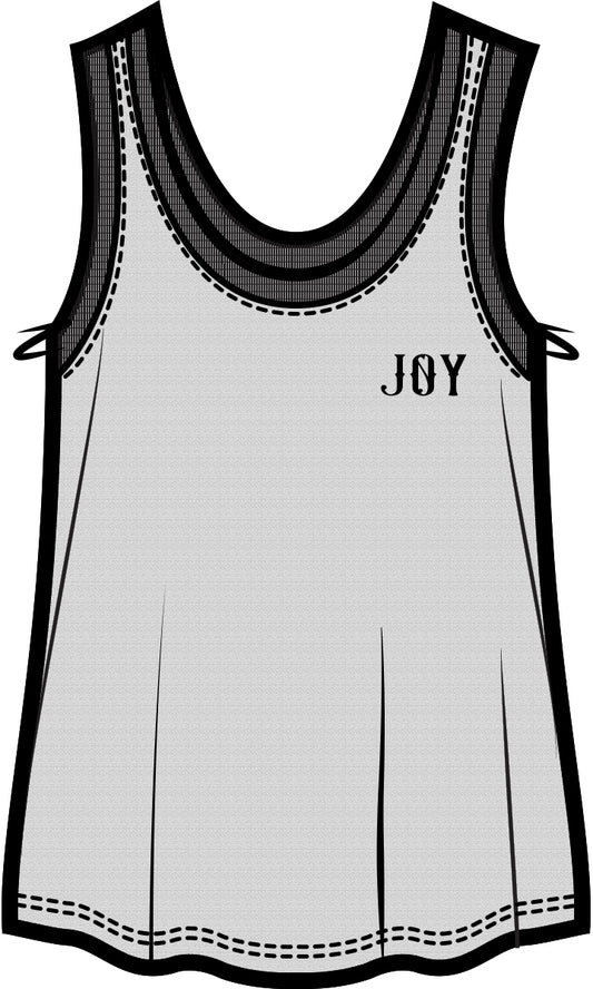 Nikki "Joy" Boxy Scoop Tank | Pebble Grey