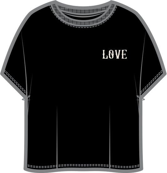 Stella "Love" Boxy T-Shirt | Black