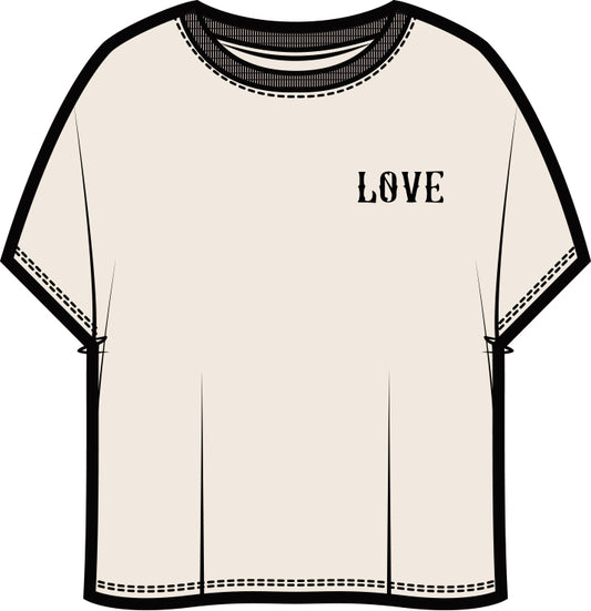 Stella "Love" Boxy T-Shirt | Cloud