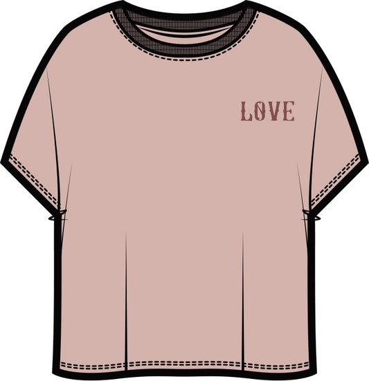 Stella "Love" Boxy T-Shirt | Daydream Pink