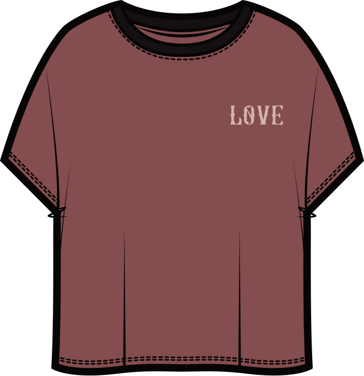 Stella "Love" Boxy T-Shirt | Fiesta