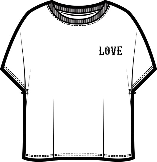 Stella "Love" Boxy T-Shirt | White