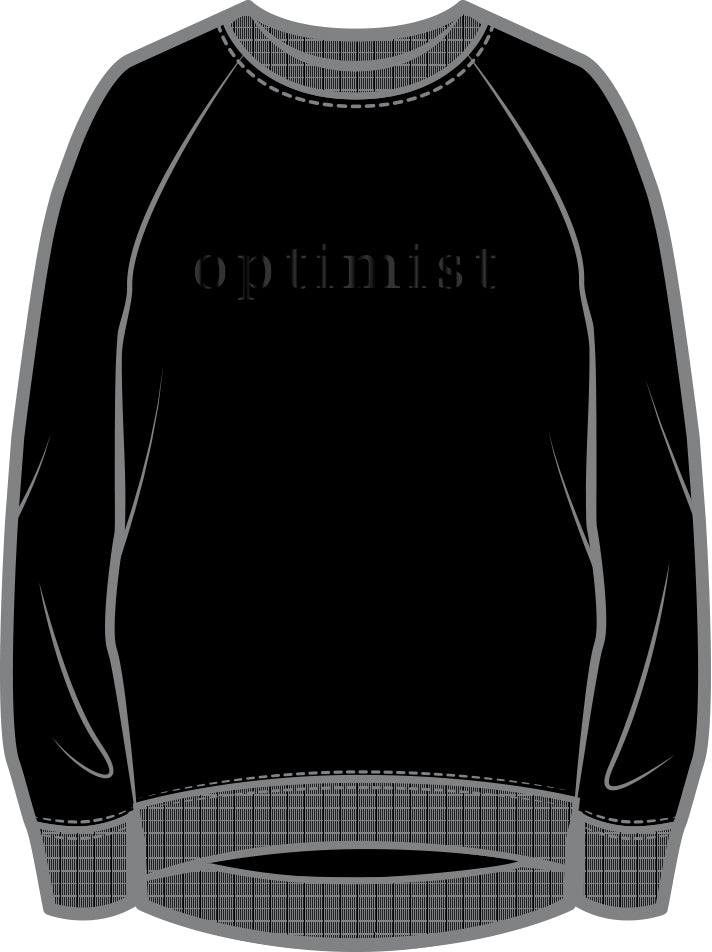 Olivia "Optimist" Oversized Sweatshirt | Black