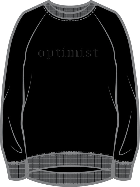 Olivia "Optimist" Oversized Sweatshirt | Black