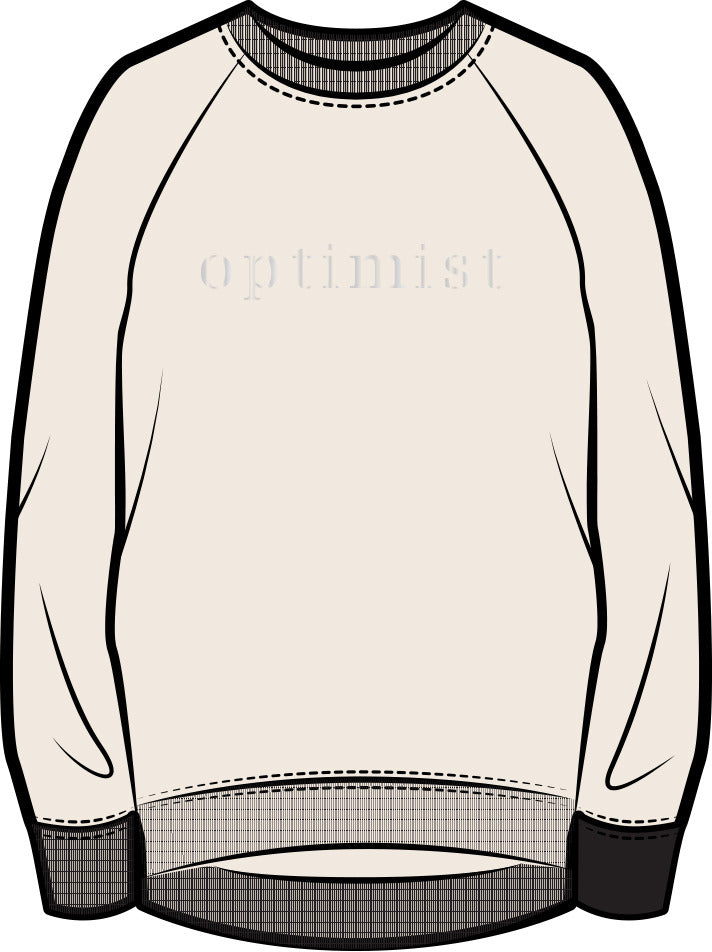 Olivia "Optimist" Oversized Sweatshirt | Cloud