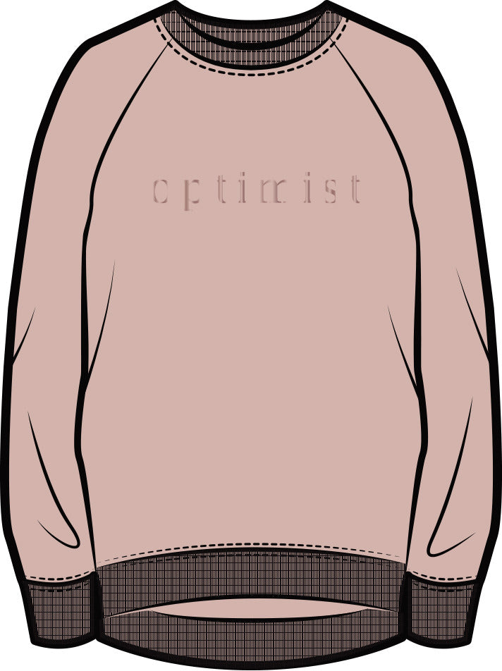 Olivia "Optimist" Oversized Sweatshirt | Daydream Pink