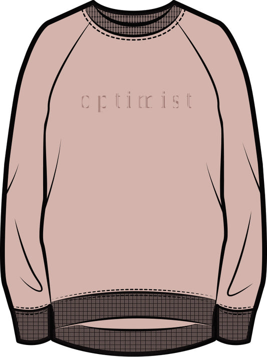 Olivia "Optimist" Oversized Sweatshirt | Daydream Pink