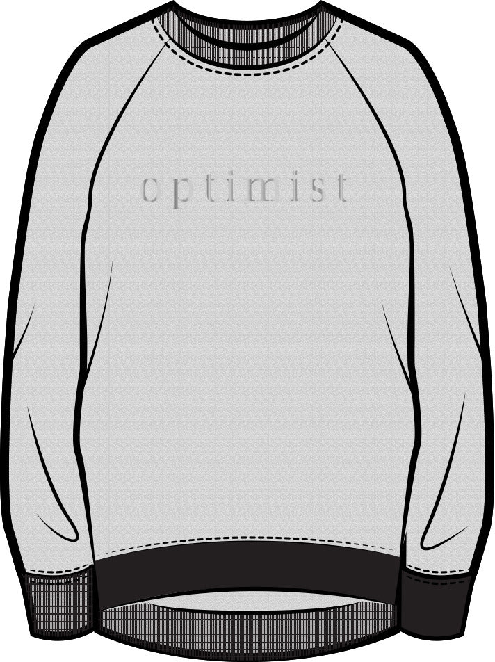 Olivia "Optimist" Oversized Sweatshirt | Pebble Grey