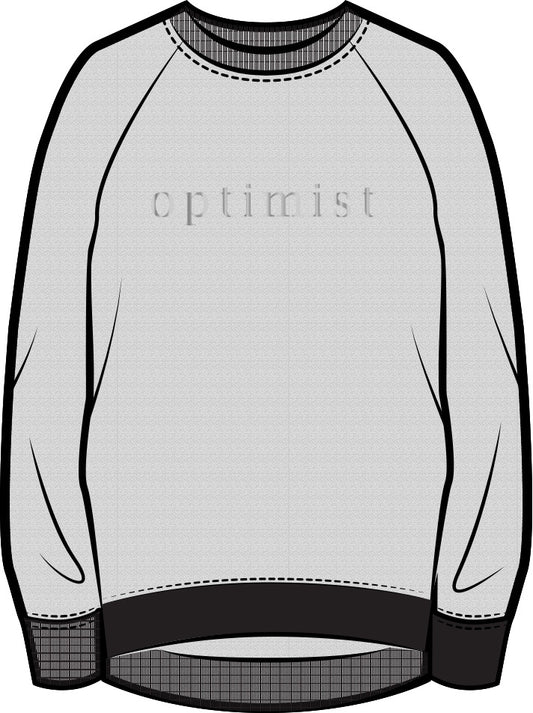 Olivia "Optimist" Oversized Sweatshirt | Pebble Grey