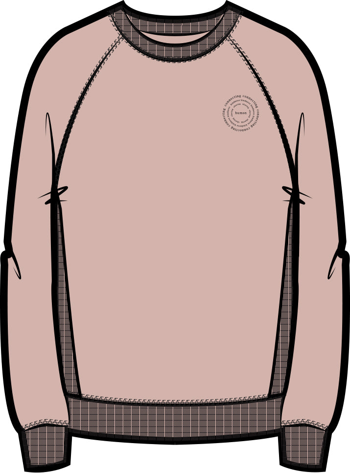 Mila Human Crew Neck Sweatshirt | Daydream Pink