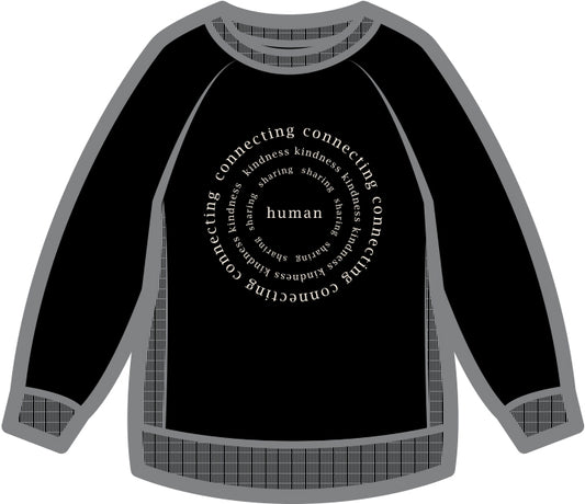 Kids | Mila Human Crew Neck Sweatshirt | Black