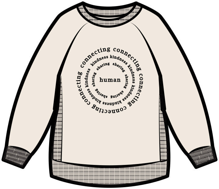 Kids | Mila Human Crew Neck Sweatshirt | Cloud
