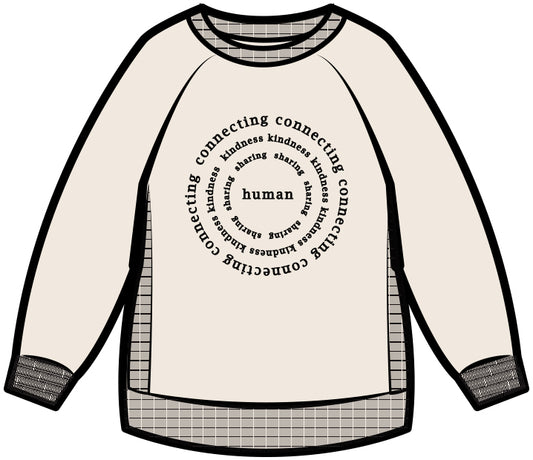 Kids | Mila Human Crew Neck Sweatshirt | Cloud