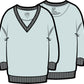 Darin V-Neck 3/4 Sleeve Sweatshirt | Dew Drop
