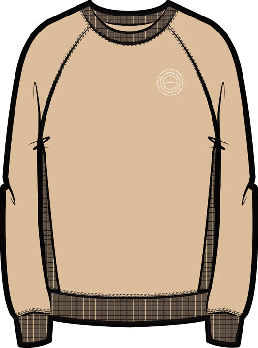 Mila Sunshine Crew Neck Sweatshirt | Apricot