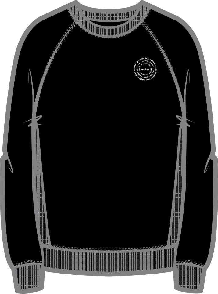 Mila Sunshine Crew Neck Sweatshirt | Black