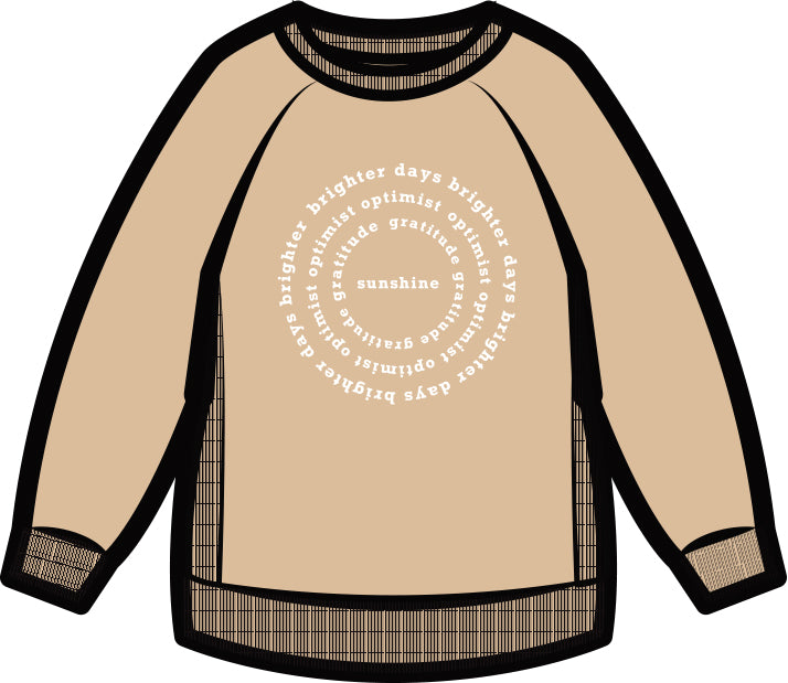 Kids | Mila Sunshine Crew Neck Sweatshirt | Apricot