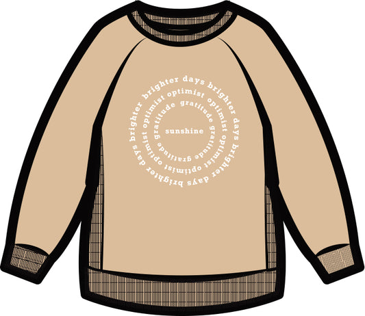 Kids | Mila Sunshine Crew Neck Sweatshirt | Apricot