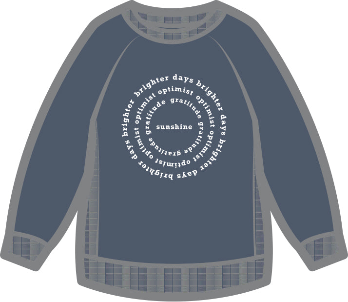 Kids | Mila Sunshine Crew Neck Sweatshirt | Gray Dawn