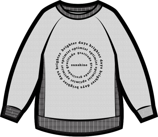Kids | Mila Sunshine Crew Neck Sweatshirt | Pebble Grey