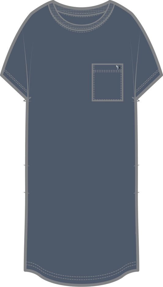 Kayla Easy T-Shirt Dress | Gray Dawn