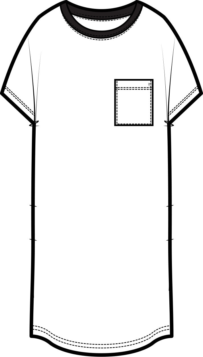 Kayla Easy T-Shirt Dress | White