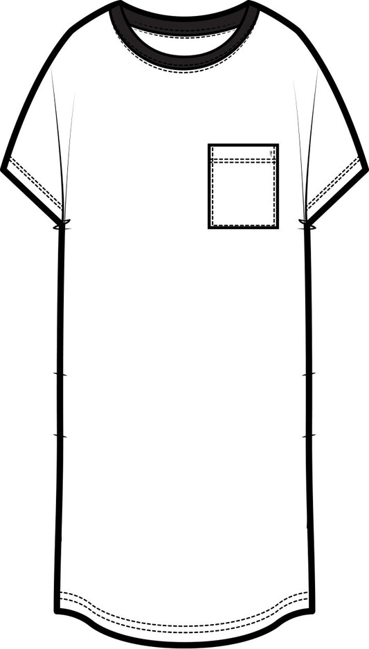 Kayla Easy T-Shirt Dress | White
