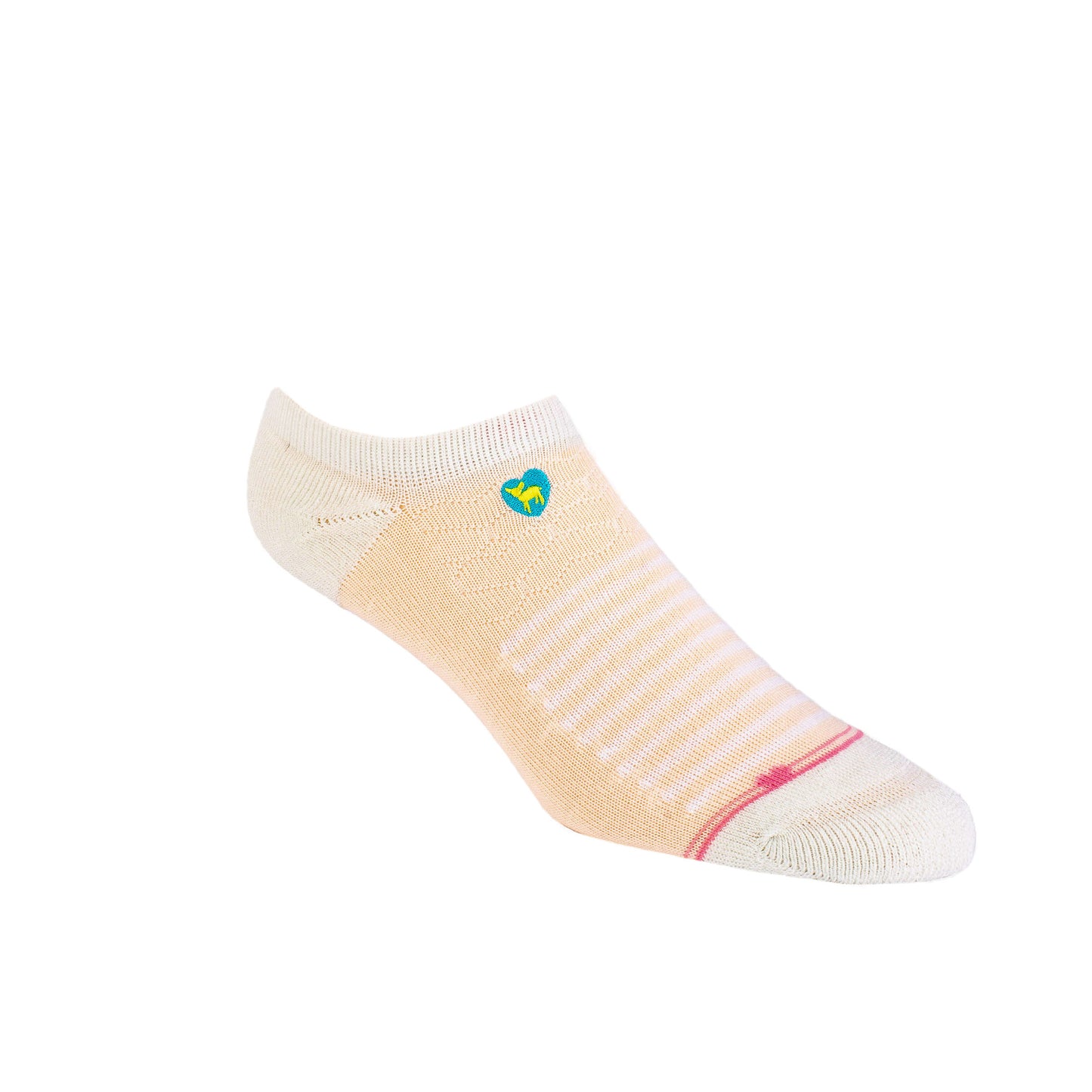 A Line in the Sand Peach - Bamboo Ankle Socks