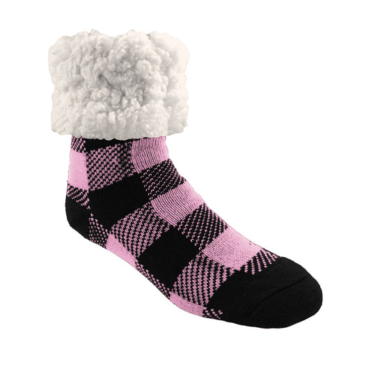 Lumberjack Candy Pink - Recycled Slipper Socks