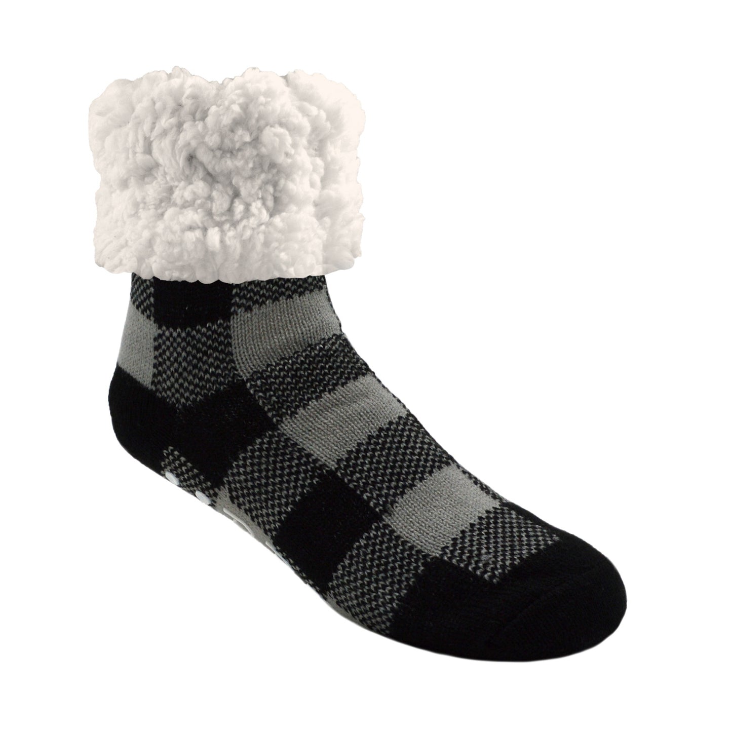 Lumberjack Grey - Recycled Slipper Socks