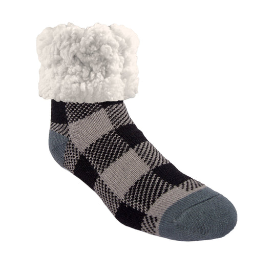 Lumberjack Grey Large - Classic Slipper Sock