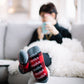 Pudus Cozy Winter Slipper Socks for Women and Men with Non-Slip Grippers and Faux Fur Sherpa Fleece - Adult Regular Fuzzy Regular and Large Socks Red Lumberjack - Classic Slipper Sock