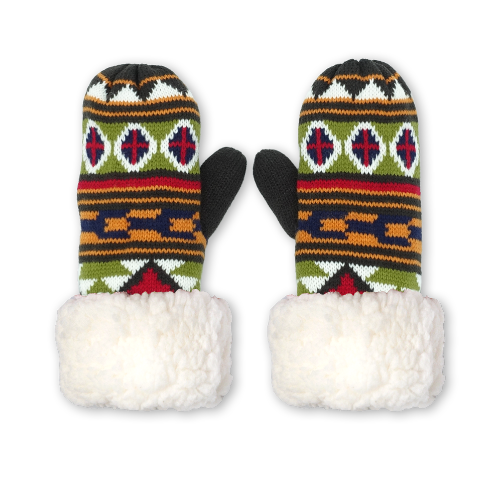 Mittens | Geometric Green
