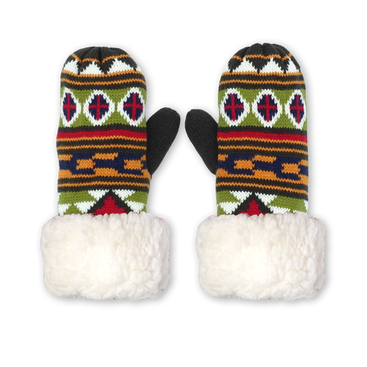 Mittens | Geometric Green