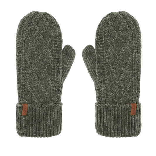 Beetle Chenille - Cable Knit Mittens Adult