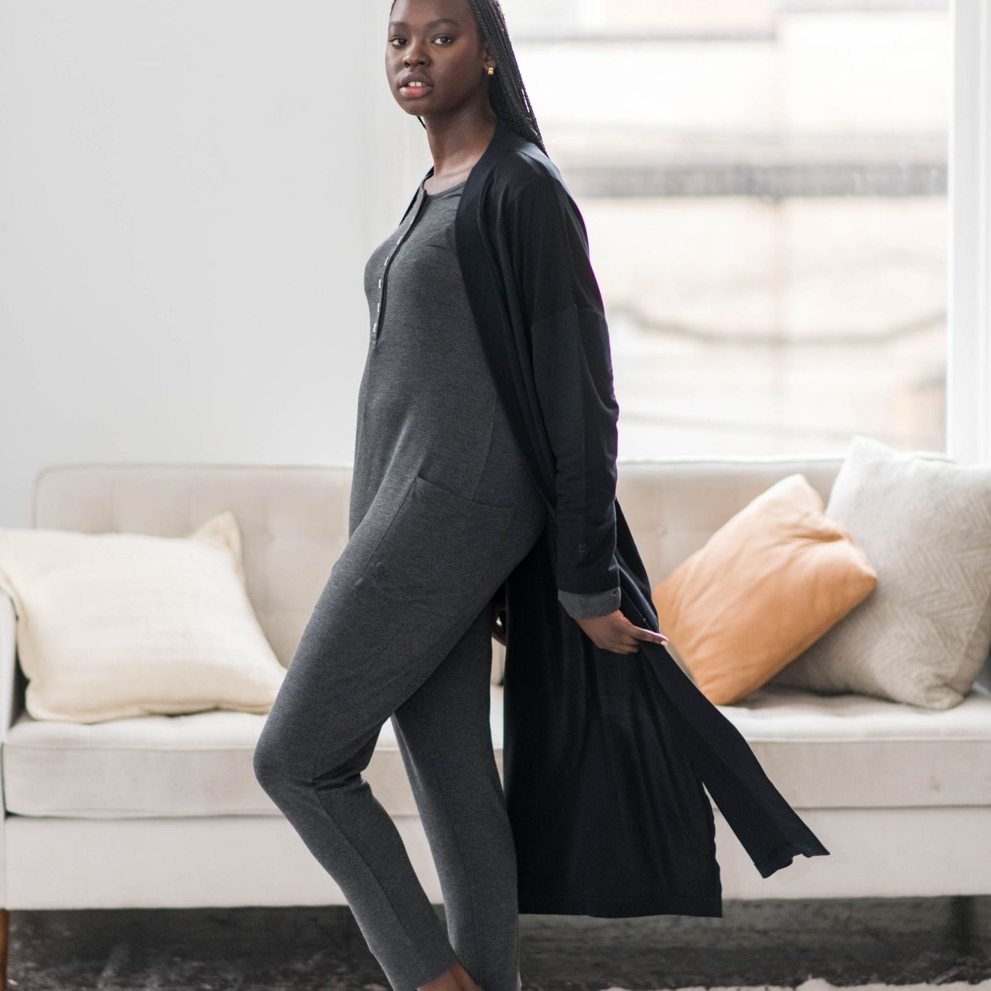 Madison Duster Cardigan | Black