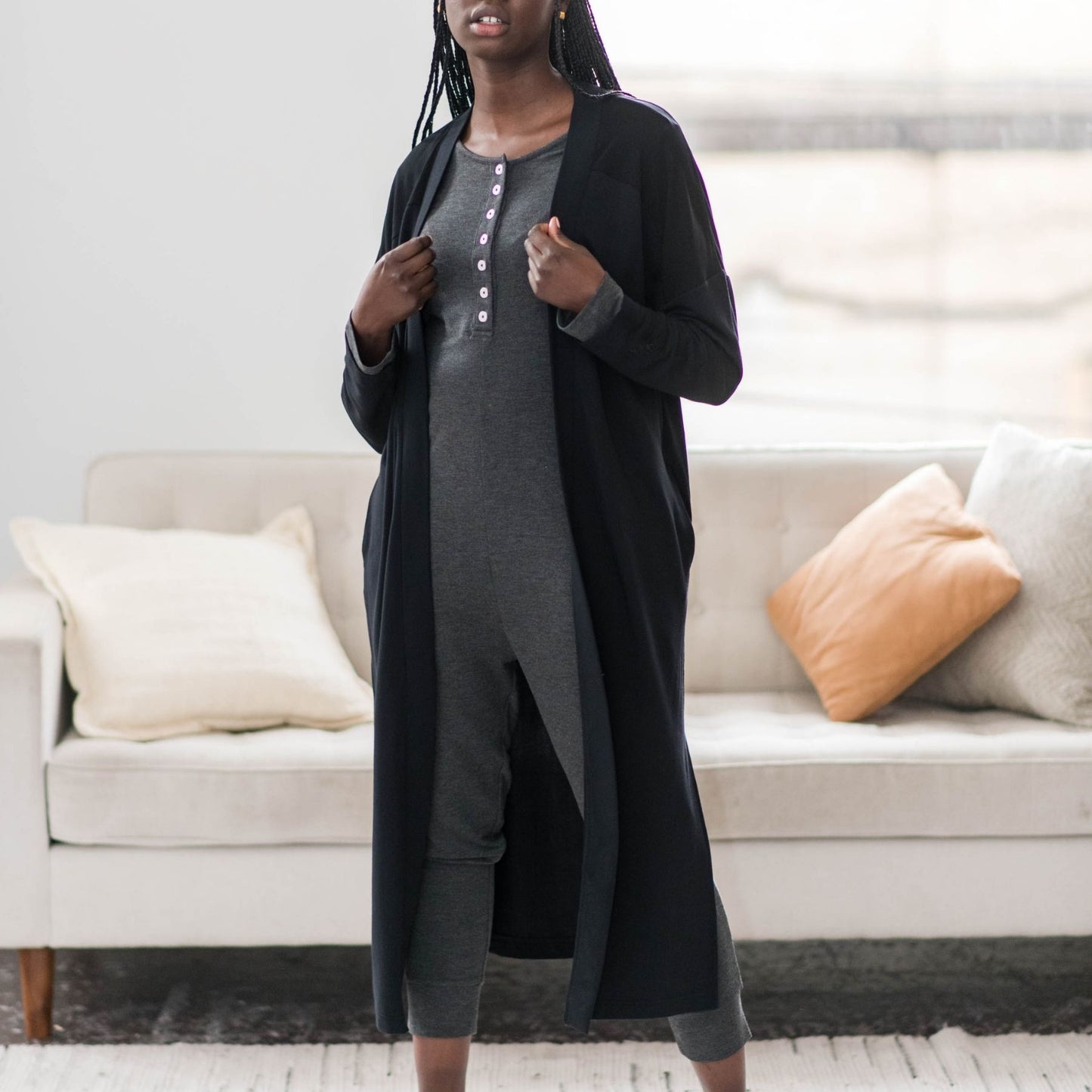 Madison Duster Cardigan | Black