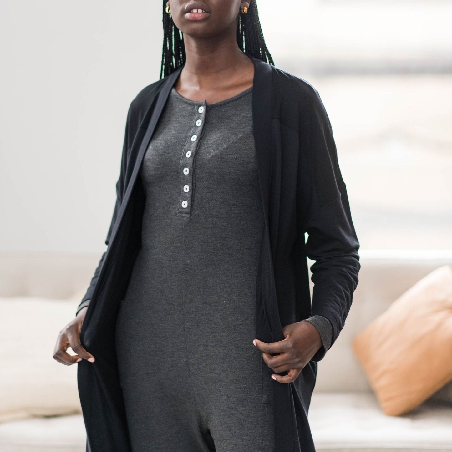 Madison Duster Cardigan | Black