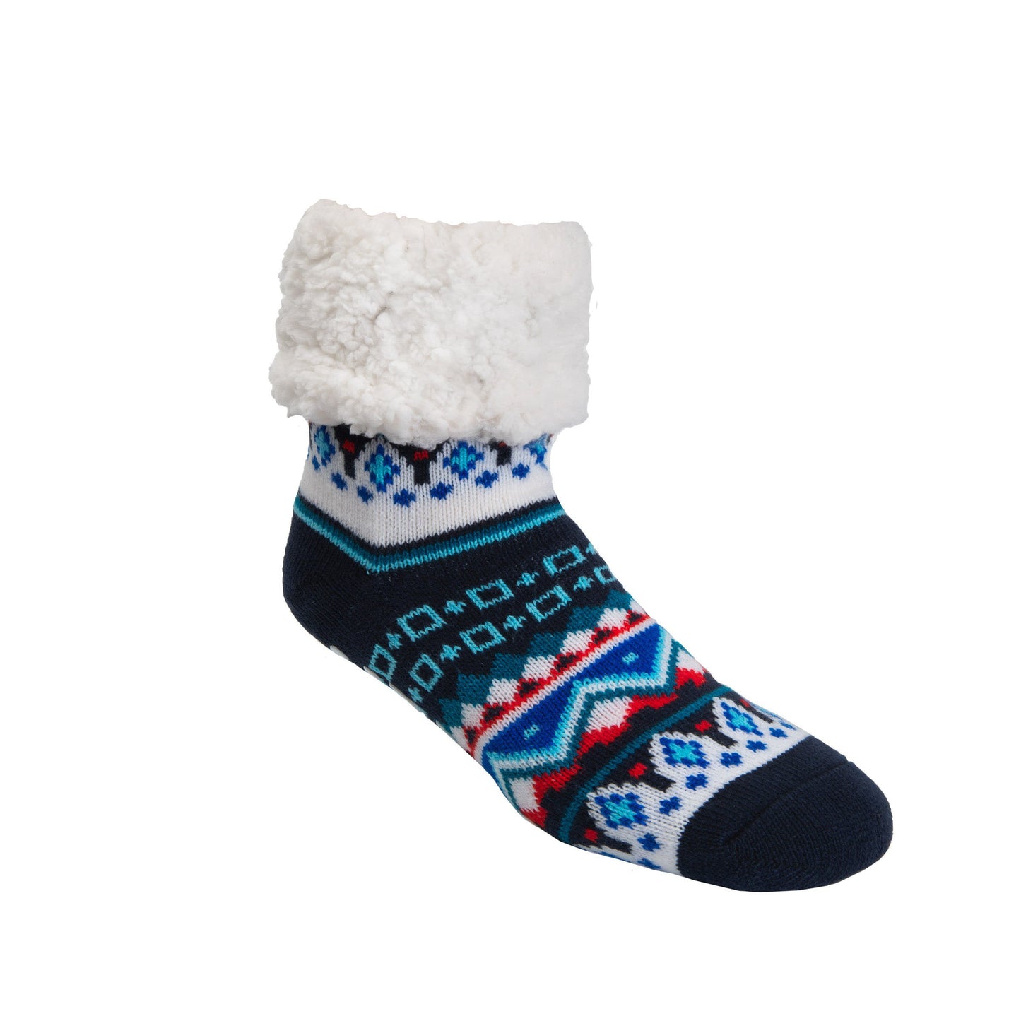 Nordic Blue Large - Classic Slipper Sock