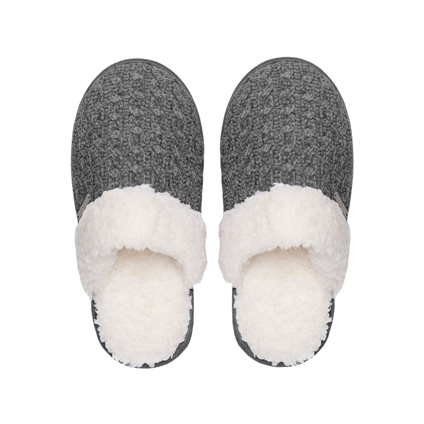 Outdoor Sole Recycled Slippers - Charcoal Chenille