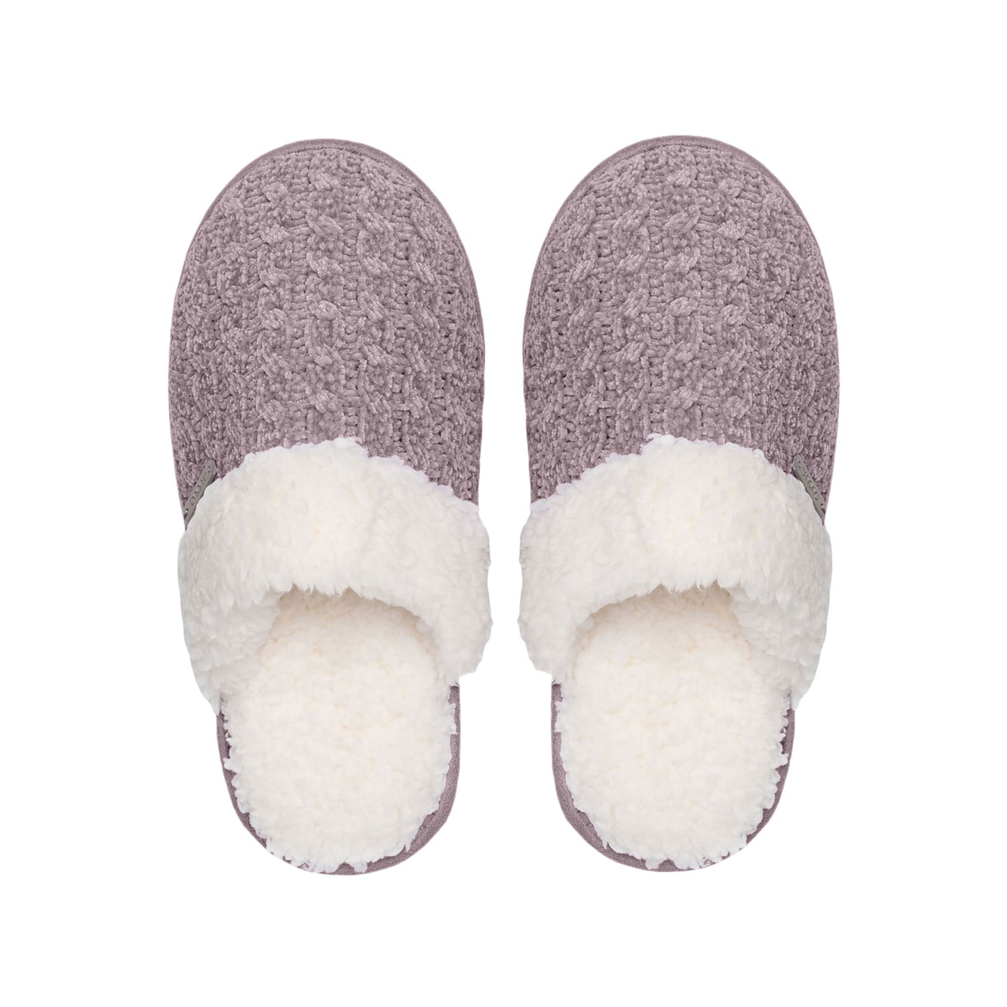 Outdoor Sole Recycled Slippers - Elderberry Chenille