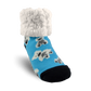 Pudus Cozy Winter Slipper Socks for Women and Men with Non-Slip Grippers and Faux Fur Sherpa Fleece - Adult Regular Fuzzy Socks Polar Bear - Classic Slipper Sock