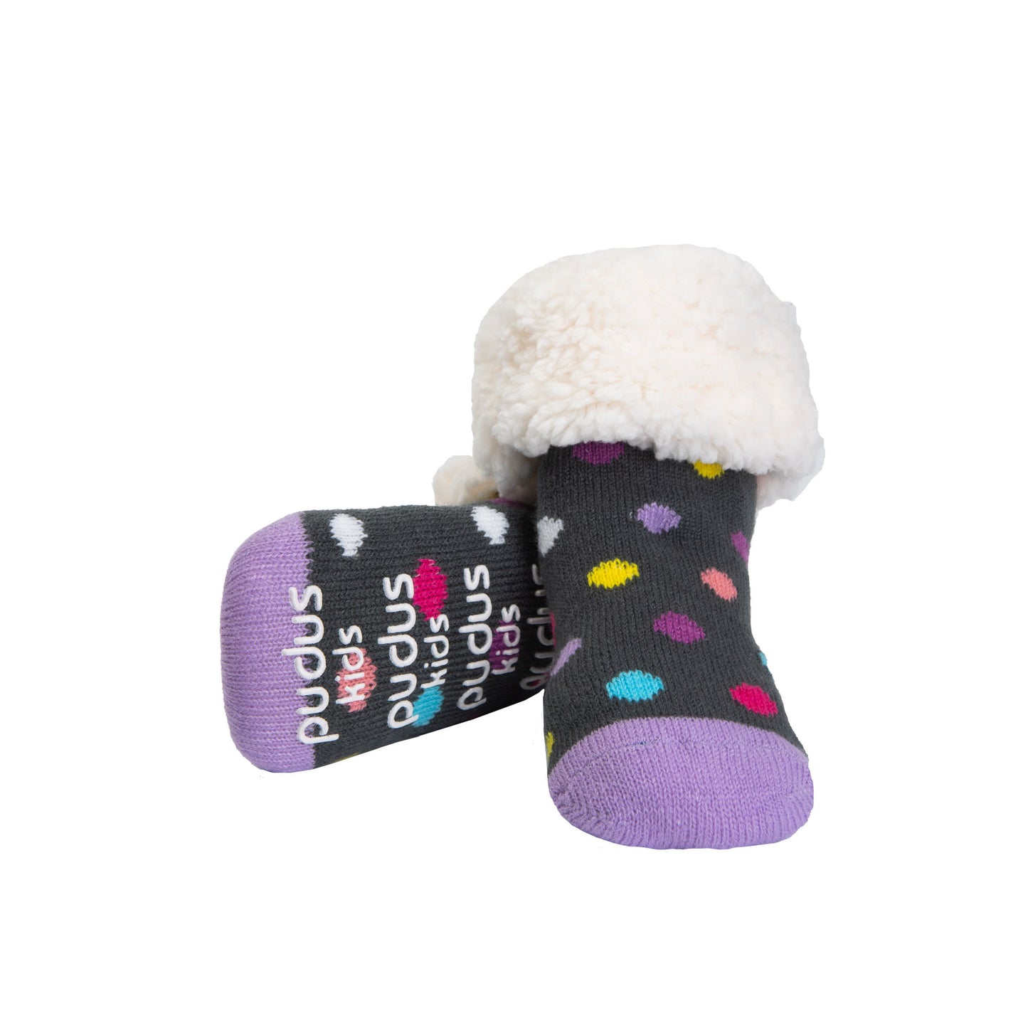 Polka Dot Multi 2 - Kids Slipper Socks