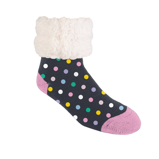 Polka Dot Multi - Recycled Slipper Socks