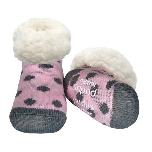 Polka Dot Pink - Toddler Slipper Socks