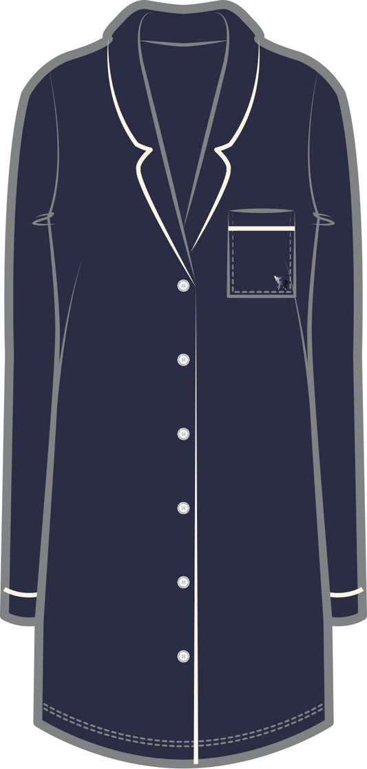 Gracie Sleep Shirt Dress | Blue Sail