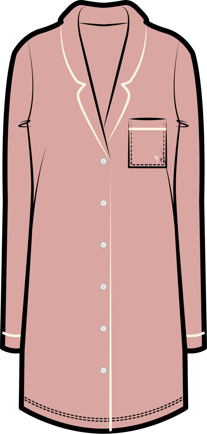 Gracie Sleep Shirt Dress | Daydream Pink